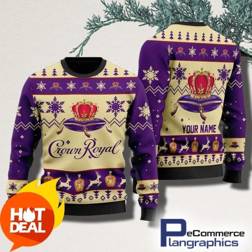 personalized-crown-royal-christmas-ugly-sweater-3d