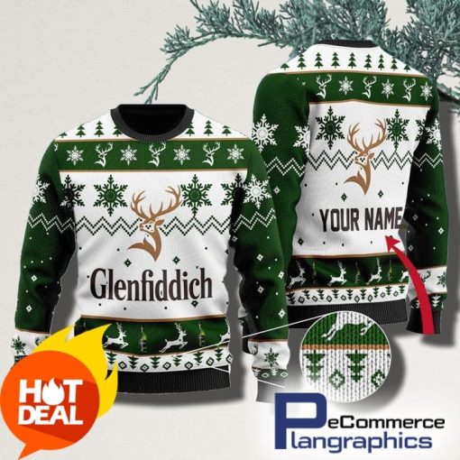 personalized-glenfiddich-whisky-christmas-ugly-sweater