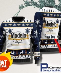 personalized-modelo-beer-christmas-ugly-sweater-3d