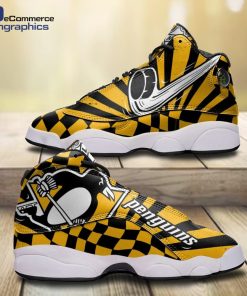 pittsburgh-steelers-ducks-checkered-pattern-design-jd-13-sneakers-1