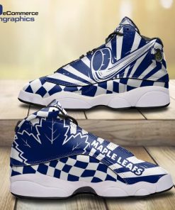 toronto-maple-leafs-ducks-checkered-pattern-design-jd-13-sneakers-1