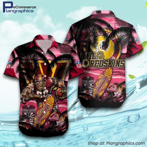 washington-commanders-mascot-design-nfl-hawaiian-shirt-1