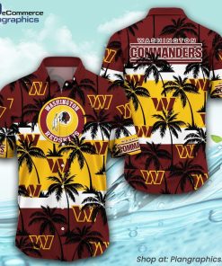 washington-commanders-palm-tree-pattern-hawaiian-shirt-1