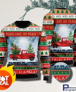 xmas-flamingos-ride-red-truck-christmas-ugly-sweater-3d