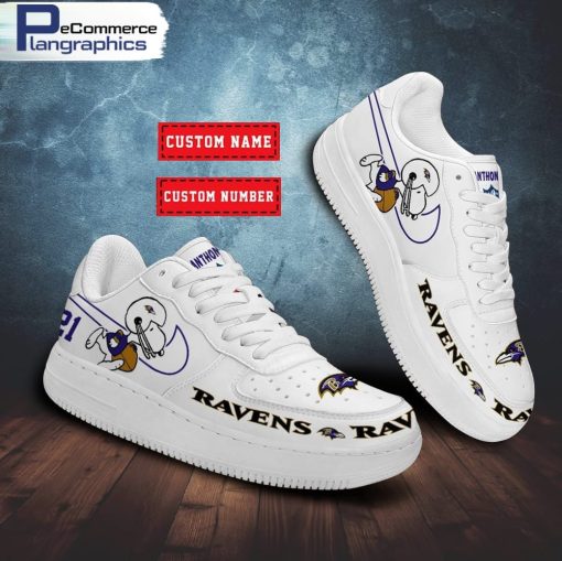 custom-baltimore-ravens-snoopy-air-force-1-sneaker-3