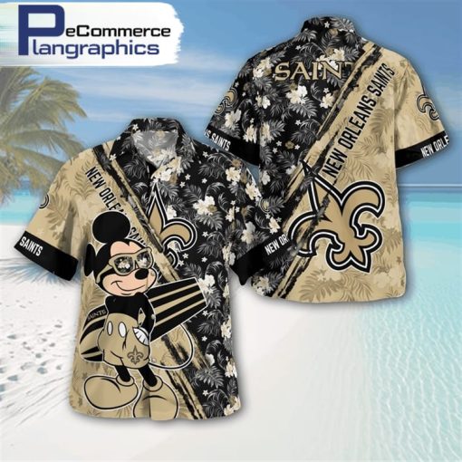 new-orleans-saints-mickey-mouse-floral-short-sleeve-hawaii-shirt-1