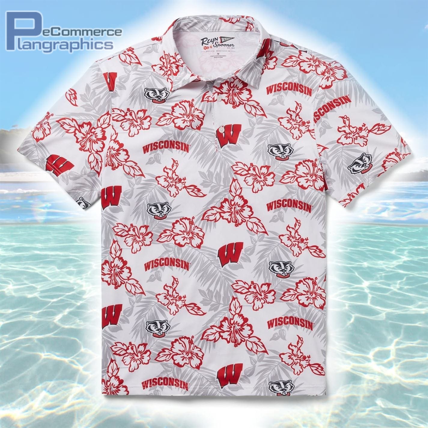 University Of Wisconsin Hawaiian Summer Shirt