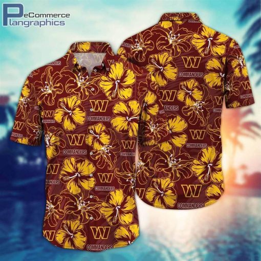 washington-commanders-hibiscus-tropical-pattern-nfl-hawaiian-shirt-1