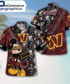 washington-commanders-mickey-mouse-floral-short-sleeve-hawaii-shirt-1