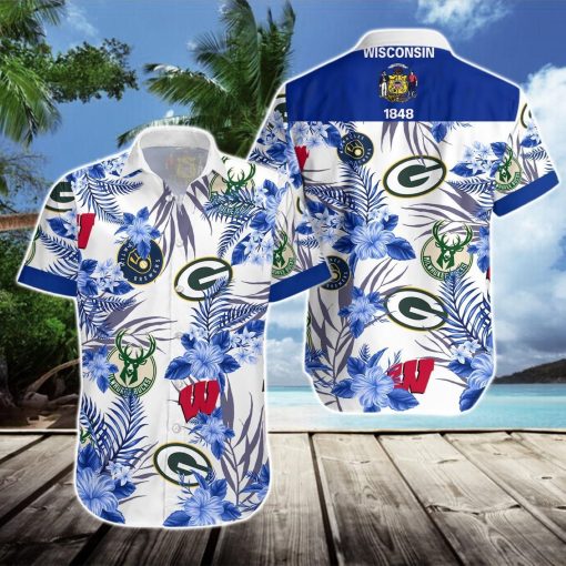 wisconsin-badgers-green-bay-packers-milwaukee-brewers-milwaukee-bucks-wisconsin-sports-hawaiian-shirt-1