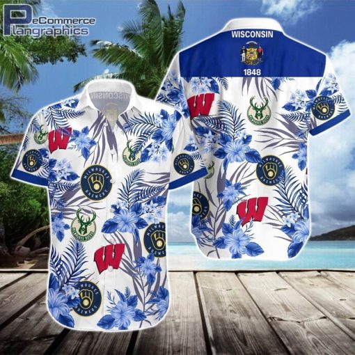 wisconsin-badgers-milwaukee-brewers-milwaukee-bucks-hawaiian-shirt-1