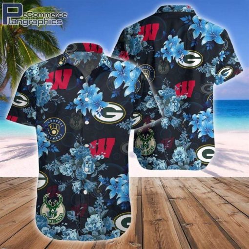 wisconsin-sport-logo-pattern-tropical-hawaiian-shirt-1