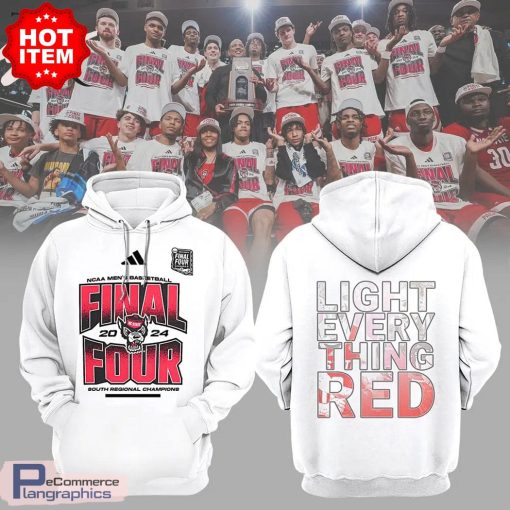 NC State Men's Basketball 2024 Final Four Light Every Thing Red Hoodie ...
